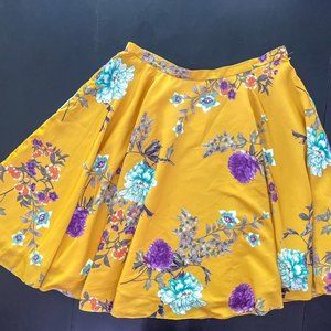 Yellow Vintage Style Midi Skirt